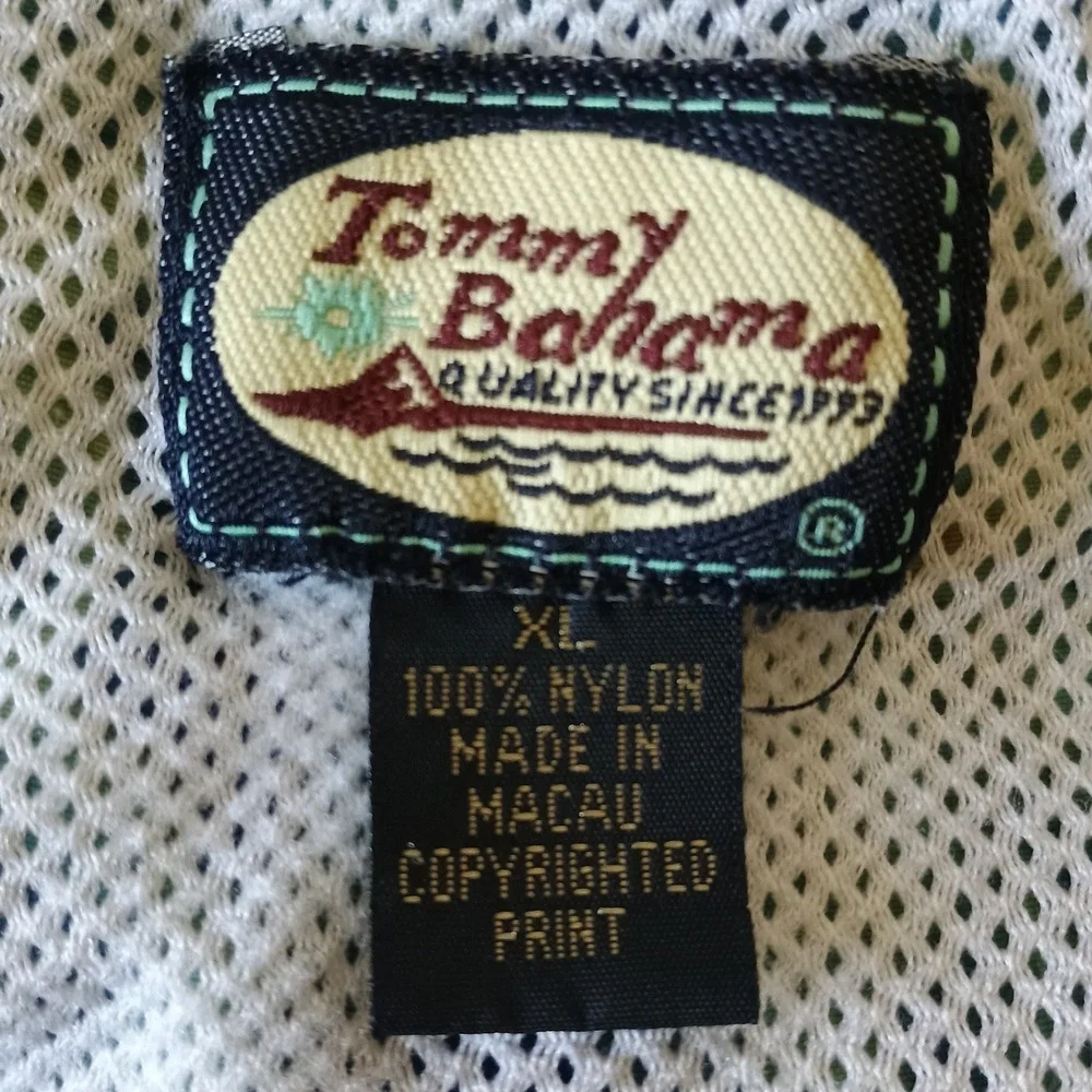 Tommy Bahama Naples Paradise Palm Swim Trunks Blue Green Mens XXL 2XL 7 Inch